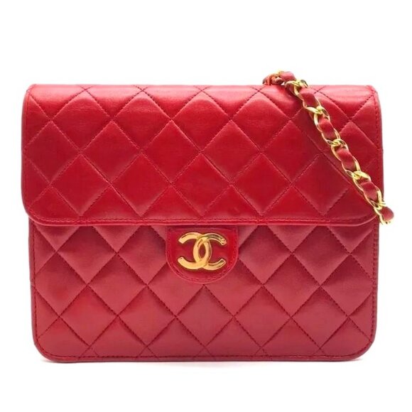 CHANEL Handbags - Authentic CHANEL 24K Vintage Classic Single Flap Bag Quilted Lambskin Chain Tote